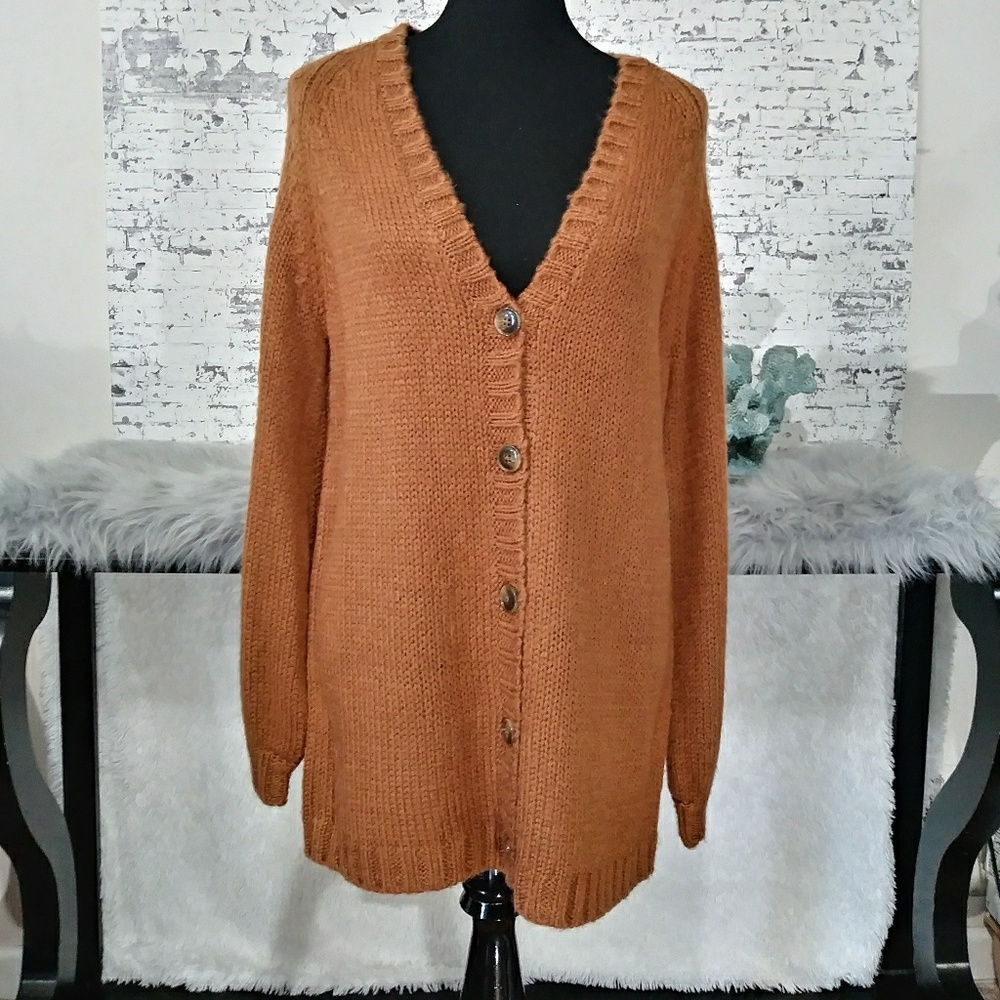 Button-down Brown cardigan